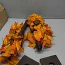 2 Pack 24 Inch Artificial Lighted Fall Maple Tree Thanksgiving Decorations with 48 LEDs Battery Operated Timer Prelit Acorn Maple Tree Lights for Thanksgiving Table Decor Home Indoor Autumn Harvest