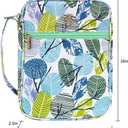 G-LEAF Bible Cover Case/Book Cover, Bible Case for Women, Bible Cover Bags Floral Pattern With Handle Fits for Standard Size Bible, 9.5x6.7x2.5 In
