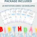 20 Winter Onederland Birthday Invitation Card With Envelopes,4" x 6" Double-sided Fill In Invites For Boys, Girls, Birthday Party Invitation Cards Supplies(Blue) - A01