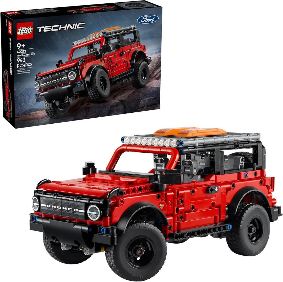 LEGO Technic Ford Bronco Kids Toy Car - Building Toy for Boys and Girls, Ages 10+ - Car Model Kit - Makes a Cool Birthday Gift for Kids - Authentic Ford Bronco Trim & Details - 42213