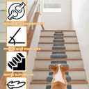 Dog Ramp for Stair, High Density Foam Dog Ramp for Stair, Non-Slip Pet Steps with Low Angled for Dog Paws for Any Staircase Pet Ramp for Small Dogs Senior Pets Injured Dogs (Gray, 4 Pack)