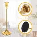 12 Pcs Candlestick Holders Taper Candle Holders, Metal Tall Candlestick Holder Golden Candle Stick Holder for Pillar Candles, Candlesticks for Party Fireplace Wedding Dining Table Halloween Decoration