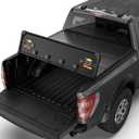 Hard 4 Fold Truck Bed Tonneau Cover for 2019-2026 Chevrolet Silverado GMC Sierra 1500 2500HD 3500HD 5.8 Ft （69.6in） Truck Bed Cover with LED Light