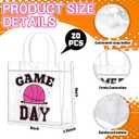 Wesnoy 20 Pcs Basketball Goodie Bag Pink Basketball Gameday Goodie Gifts Bags with Handles Reusable Sport Themed Favors for Candy Birthday Party Supplies 8 x 8 x 3.15''