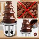 Chocolate Fountain Machine Electric Chocolate Fondue Fountain Machine 4 Tier Stainless Steel 4-Pound Capacity for Chocolate, Butter, Cheese