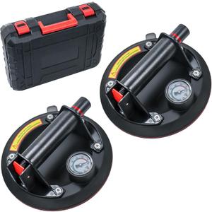 2 Pack 8" Glass Suction Cup to lift Large Glass, Max Load 960lbs Window Suction Cups Heavy Duty, Industrial Vacuum Suction Cups Lifter for Marble, Tile, Granite