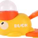 Interactive Dog Feeder, ABS Rotary Dog Food Dispenser with Push Button, Duck Shape Pet Food Dispenser for Enrichment and Entertainment