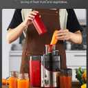 Juicer Machines, Juilist 3" Wide Mouth Juicer Extractor Max Power 800W, for Vegetable and Fruit with 3-Speed Setting, 400W Motor, Easy to Clean, Red