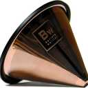 Barista Warrior Compatible for Chemex, Hario V60 & popular coffee makers, Pour Over Coffee Filters- Reusable and Permanent Coffee Cone Dripper (Copper Coated)