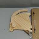 Bird Perch Toy with Mirror for Cage, Interactive Rocking Parakeet Toys and Perches, Wood Exercise Wheel Cockatiel Toys, Birds Enrichment Toy for Parrot, Bird Cage Accessories Perch for Budgies Conure