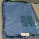 Dog Potty Tray with Wall Post: Indoor Puppy Training Toilet Blue Plastic Mesh Grate, Pee Pad Holder for Male Dogs, Keeps Paws Dry, Portable Pet Litter Box for Apartment