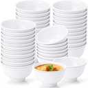 Tioncy 50 Pcs Bowls Set Unbreakable Dessert Soup Salad Bowls for Pasta Cereal Soup Dishwasher Safe (10 oz,White)