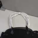 Vintage Shoulder Bag - Glossy Leather Top Handle Handbag, Retro Minimalist Dome Shoulder Purse, Elegant Underarm Bag Black