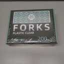 200 Count Clear Plastic Forks Heavy Duty, Premium Disposable Forks, Heat Resistant & BPA Free, Durable Plastic Cutlery for Daily Use