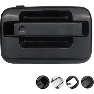 TQPONLY Black Paintable Outside Door Handle | Front or Rear Right Passenger Side Compatible with 2004-2014 Ford F150,2006-2014 Lincoln Mark LT Truck | Exterior Handle Outer Door Part
