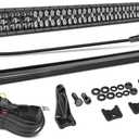 LED Light Bar, 50 Inch Combo LED Off Road Driving Lights for Truck with 12V Wiring Harness Kit Rocker Switch and Light Bar Cover, Blackout