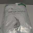 MYSTIC-HOME Linen Sheer Curtains 95 Inches Long, Window Treatments Rod Pocket Drapes for Living Room, Bedroom, Semi Crinkle Voile Curtain Panels for Yard, Villa, Parlor, Set of 2, 52"x 95", Grey.