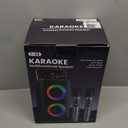 Bluetooth Speaker with 2 Rechargeable Wireless Microphone - Portable Party Speaker with Colorful Lights - Floorstanding Speakers Support TWS/AUX/USB/TF Card Ideal for Party,Home,Camping