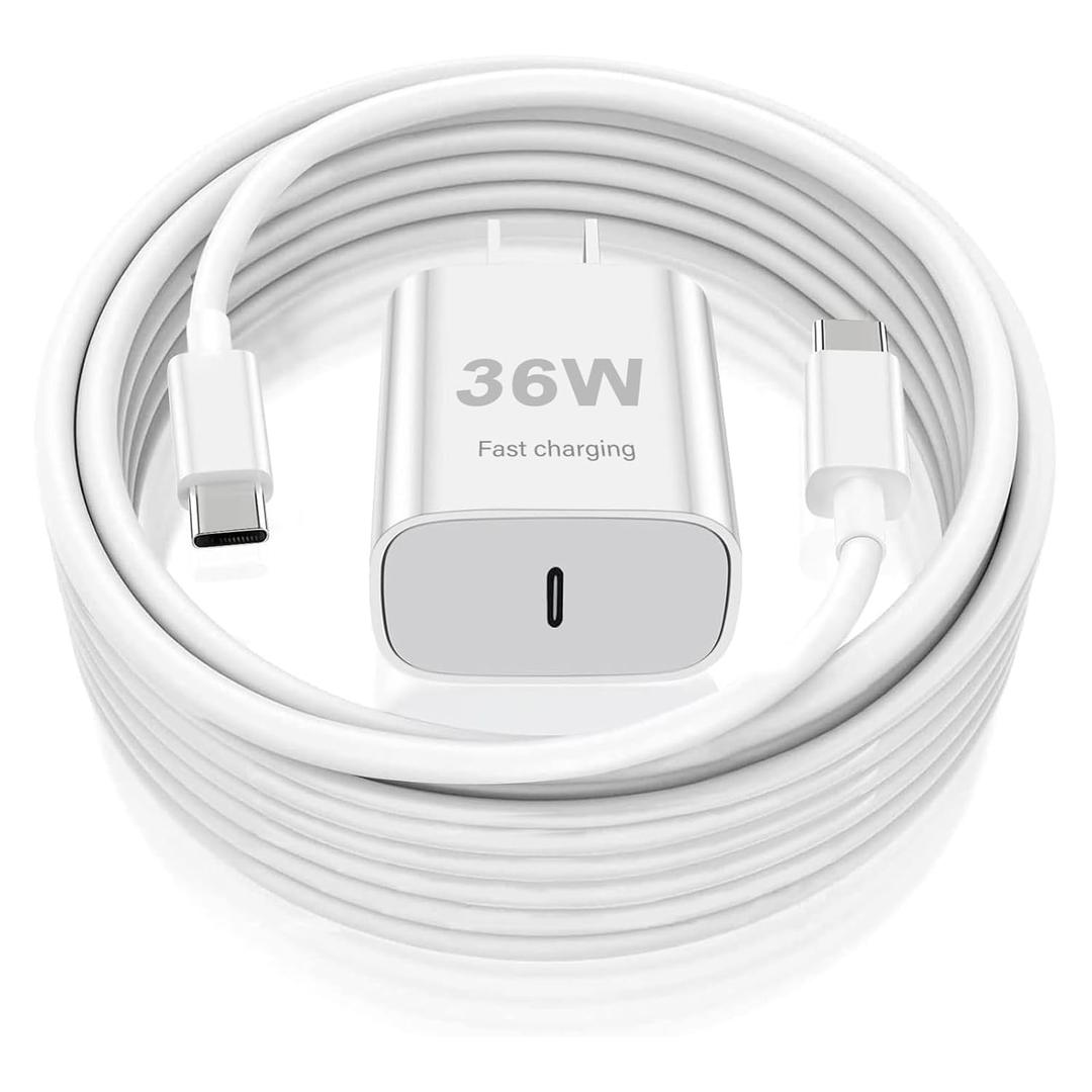 iPhone 17 16 15 Pro Max Charger Fast Charging,1-Pack 36W USB C Super Fast Charging Block with 6ft Type C Cable Cord, Compatible with iPhone 17 16 15/17 16 15 pro/17 air (White)