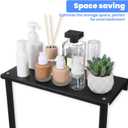 Towel Racks for Bathroom, Bathroom Towel Rack Wall Mounted with Metal Shelf and 3 Hooks for Small Bathroom, Black