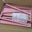 WWN Thickened metal 3 Tier Cupcake Stand with Pink Coating - Elegant Dessert Tower- Cookie Tray Rack- Tea Party Serving Platter- Easy Assembly Pink Cake Stand for Wedding Baby Shower