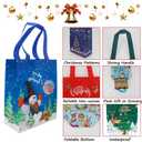 8 PCS Christmas Gift Bags, Medium Size Bulk Christmas Bags for Gifts, Reusable Non-Woven Xmas Tote Bag with Handles Treat Bag Perfect for Holiday Gift Wrap Goody Party Favor 9.84'' x 7.87''x 3.94'' (8 Count (Pack of 1))