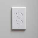 Qdos Safety Universal Self-Closing Outlet Cover | White | Oversized Wall Plate Covers Imperfections in Drywall cutouts - Closes Instantly when Plug is Removed - Fits Standard & Decora Outlets | 3 pack