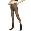Mitid Fleece Lined Tights Women Leggings Thermal Pantyhose Fake Translucent Opaque High Waisted Winter Warm Sheer Tight