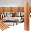 Art3dwallpanels 16 Pack Slat Wall Paneling 51"×6.7" Glitter Gold