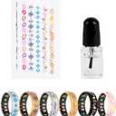 Waterproof Stickers Compatible with Oura Ring Gen 4/3/Samsung Galaxy Ring/ULTRAHUMAN Ring AIR/RingConn 2/1, Super Thin Aesthetic Stickers Protector for AI Smart Ring Cover Accessories (6pcs, 12)