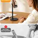 Lamicall Cell Phone Stand for Desk - [Height Angle] Adjustable Sturdy Desktop Phone Holder, Office Gifts for Mothers Day Accessories for iPhone 17 16 15 14 13 Pro Max, iPad Tablet Switch, 4-10"