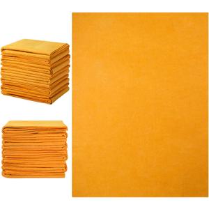 10 Pack Shammy Cloths Absorbent Cleaning Towels for Car Drying German Shammy Cloths Bulk Machine Washable Reusable Multi Purpose Orange Chamois Towels Anti Scratch for Home Cars Pet Wash