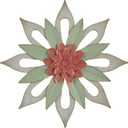 JWZSKZYZ Metal Flower Wall Decor, Modern Iron Floral Wall Art Sculpture Farmhouse Hanging Decoration for Home Living Room, Bathroom, Kitchen, indoor, Patio Porch (1-B)