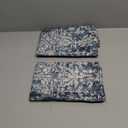 Boho Pillow Covers 20x20 Set of 2, Blue Carpet Pattern Decorative Throw Pillows Linen Ethnic Design Farmhouse Cushion Pillow Covers for Sofa Couch Outdoor