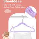 HOUSE DAY 11 Inch Velvet Baby Hangers 50 Pack Lt-Purple, Premium Kids Hangers for Children, Infant & Toddler Clothes, Durable Non Slip Small Baby Felt Hanger for Closet, Ideal for Everyday Use