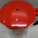 Imusa USA Red Aluminum Stovetop 6-cup Classic Italian and Cuban Espresso Maker (B120-43T), Silver/Red
