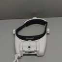 Headband Magnifying Glass with Light, Rechargeable Head Magnifying Glasses 1X to 14X, Magnifier Headset with 6 Detachable Lens, Hands Free Head Mount Magnifier for Close Work Jewelry Crafts