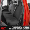 Rough Country Neoprene Front & Rear Seat Covers for Ford F-150, Lightning, F-250 & F-350 (2015-2026) Crew Cab w/Front Bucket Seats & Rear 60/40 Split