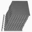ProsourceFit Weaved Pattern Extra Thick Exercise Puzzle Mat 1-inch, EVA Foam Interlocking Tiles for Protective, Cushioned Flooring for Home and Gym Equipment; Gray, 48 SQ FT, 12 Tiles