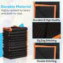 Simpli-Magic 79522 Heavy Duty Padded Moving Blankets, Orange/Black, 72 x 80, 6 Pack