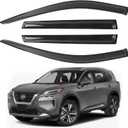 Window Rain Guards Fit for 2021-2025 Nissan Rogue S, SV, SL, Platinum, 4-Piece Acrylic Set with 3M Tape 2.5mm Thick Highway Wind Noise Reduction Exterior Car Accessories 2022 2023 2024