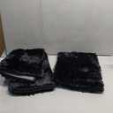 Yimobra Bathroom Rug Set 2 Piece, Luxury Shaggy Bath Mat Set with Non Slip Backing, Ultra Soft & Absorbent Mats for Bathroom Floor, Machine Washable, 31.5"x20"+24"x17", Black