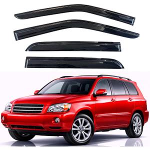 KPY Rain Guards Fit for 2001-2007 Toyota Highlander, Out-Channel Window Visors Vent Wind Deflectors 4PC, Car Accessories for 2006-2007 Toyota Highlander Hybrid