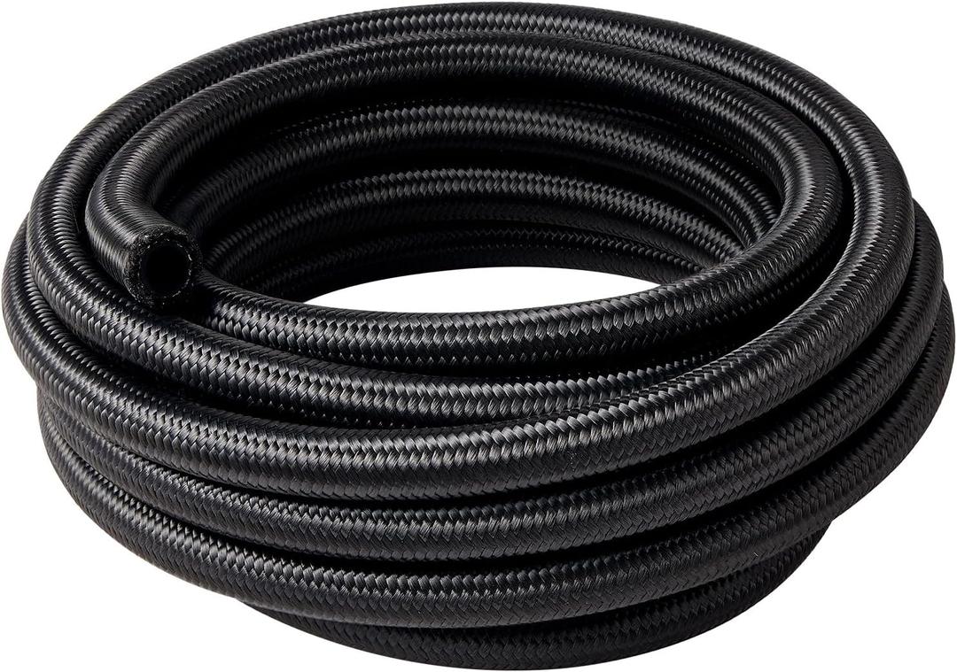 EVIL ENERGY 6AN Fuel Line, AN6 Braided Fuel Hose Nylon CPE 20FT Black