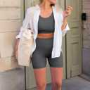 2 x Laite Hebe Biker Shorts Women High Waisted Tummy Control- 5"/8"/Capri, Ultra-Comfort for Workouts, Yoga & Daily Wear
