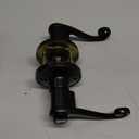 2 Pack Black Matte Interior Door Handle with Lock, Modern Contemporary Style Door Lever for Bedroom and Bathroom, Sleek And Crisp Look