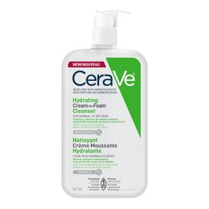 CeraVe Hydrating Cream-to-Foam Cleanser | Hydrating Makeup Remover and Face Wash With Hyaluronic Acid | Fragrance Free Non-Comedogenic | 19 Fluid Ounce