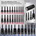 80-Piece Premium Magnetic Impact Nut Driver Set Metric & SAE with Socket Adapters, Bit Holder, Wing Nut Driver, Universal Sockets, Quick Release Extension, Power Bits