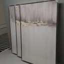 Large Framed Neutral Abstract Wall Art for Living Room, 3 Piece Gray Tan White Gold Canvas Prints, Modern Minimalist Grey Landscape Painting Artworks for Entryway Hallway Office Wall Decor, 24x36 In