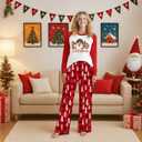 Matching Christmas Pajamas for Family Sets Holiday Jammies Sleepwear Christmas Pjs for Women Men Couples (XL)